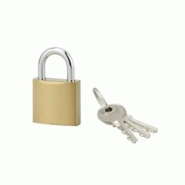 Cadenas ACERA à clé, base 30 mm, anse acier cémenté, 3 clés - SERRUPRIX - doré 3150269980029 Cadenas ACERA à clé, base 30 mm, anse acier cémenté, 3 clés - SERRUPRIX - doré 3150269980029