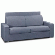 CANAPÉ LIT LEVALLOIS EXPRESS LATTES 120CM MATELAS 16CM TÊTE DE LIT INTÉGRÉE BLEU COBALT