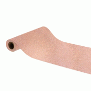 Chemin de table paillettes premium or rose 30cm x 5m