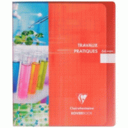 Clairefontaine Lot de 10 Cahier Travaux Pratiques Kover Book 17x22, 64p./32 feuilles 90 g/m² piquées, couv. Transparentes assorties (2), Séyès/uni