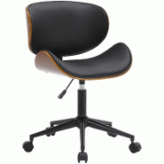 CLP Chaise de bureau Sammy Noir - noir polyester 323194 CLP Chaise de bureau Sammy Noir - noir polyester 323194