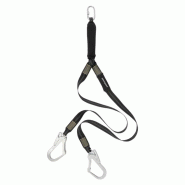Coverguard - Longe double à absorbeur d'energie avec 2 connecteurs acier ouverture 50mm ARDISIA Noir Taille Unique - noir 5450564056688