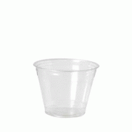 Ecolomique - 50 Pcs - Pot dessert RPET transparent - 270 ml, Diam: 9,2 cm, Hauteur: 7,4 cm - ECO210GKP272 - transparent plastique ECO210GKP272
