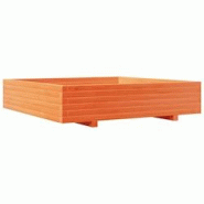 Helloshop26 - Jardinière bac lit surélevé plantes fleurs terrasse jardin cire 110 x 110 x 26,5 cm bois de pin massif marron 02_0038426 - 3000217667208 Helloshop26 - Jardinière bac lit surélevé plantes fleurs terrasse jardin cire 110 x 110 x 26,5 cm bois de pin massif marron 02_0038426 - 3000217667208