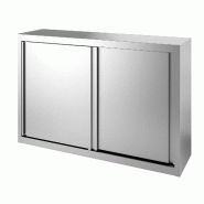 ITALCONCEPT L2G Armoire Suspendue Inox, P. Coulissantes Doublees, 660 x 1600 x 400mm - 3616350015402