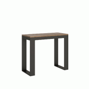 Itamoby Console Extensible 90X40/300 Cm Tecno Evolution Chêne Nature Structure Anthracite - marron VE090TATECEVO-QN-AN