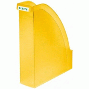 LEITZ Porte-revues Plus, dos de 70 mm, en polystyrène choc, coloris jaune givré - 4002432398713