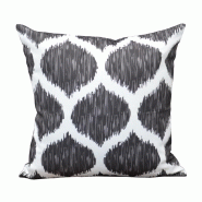 Lot de 2 coussins motif - 45 x 45 cm - losange noir Lot de 2 coussins motif - 45 x 45 cm - losange noir