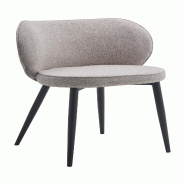 Mobiliara Lot de 2 Chaises Marie Gris – Assise Mousse Haute Densité, Piètement Acier Époxy Dublin, Design Contemporain - gris polyester A06610/01