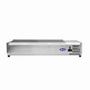 Présentoir à ingrédients réfrigéré couvercle inox pour 7 bacs gn1/3... - PESL3886GR-S