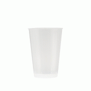 SP BERNER KITCHENWARE - Lot de 10 grands gobelets réutilisables de 550 ml - transparent plastique polypropylène 17701