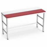 Table de préparation centrale rouge Table de préparation centrale fb.Rouge s/ent.1000x600x850 mm. Horemaq - 071802