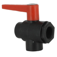 Vanne à bille PPG 3 voies - Sortie Femelle 1&quot; pas gaz (dn 25) Joint EPDM