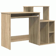 VidaXL Bureau Chêne Sonoma 120,5 x 44 x 88,5 cm Bois d'ingénierie Modèle Horizon Plus - 869476