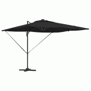 VidaXL Parasol Noir 286 x 284 x 270 cm Aluminium et polyester Modèle Titan Concept - 42003323