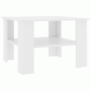 VidaXL Table basse Blanc 60x60x42 cm Bois d’ingénierie Modèle Atlas Office Pro Stella - 800207