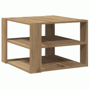 VidaXL Table basse chêne artisanal 58x58x40 cm bois d'ingénierie Modèle Cristal Royale - 856497