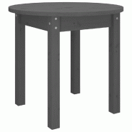 VidaXL Table basse Gris Ø 45x40 cm Bois massif de pin Modèle Terrasse Calypso Prime - 822334