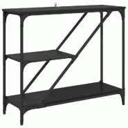 VidaXL Table console Chêne noir 88,5 x 30 x 75 cm Bois d'ingénierie Modèle Schiste - 882801
