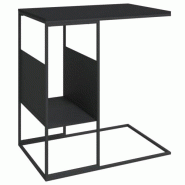 VidaXL Table d'appoint Noir 55x36x59,5 cm Bois d'ingénierie Modèle Toscane Élite - 343105XL