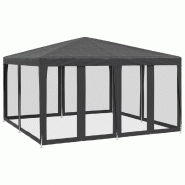 VidaXL Tente de fête avec 8 parois latérales en maille anthracite 4x4m Modèle AbriUltimate 380 - noir 4010064