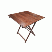 Wellhome - Table guéridon pliante en hêtre - finition noyer 70x70x76 cm - beige WH13367