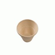 Betik Ecoline – 600 unités – Bol rond bagasse naturel – Ø 15 x 5,5 cm 500 ml - beige Bagasse 1010883