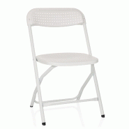 Chaise visiteur / chaise pliante TUDELA XXL PRO W plastique blanc hjh OFFICE - blanc plastique polypropylène 803103