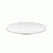 Emh Plateau de table professionnel rond Ø110 cm – bois mélaminé finition bois blanc – usage chr intérieur - blanc Bois manufacturé PLATBMELAD110X4BBL