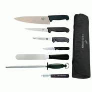 Ensemble de couteaux Hygiplas et avec couteau chef 21,5cm et étui | Victorinox - F221