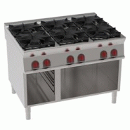 EURAST - Fourneau à gaz 6 brûleurs sur support ouvert - 1200x900x900 mm - 40 Kw - 34810313 - inox 34810313 EURAST - Fourneau à gaz 6 brûleurs sur support ouvert - 1200x900x900 mm - 40 Kw - 34810313 - inox 34810313