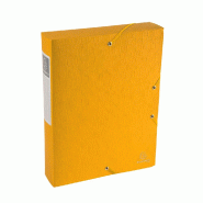 Exacompta - Réf. 50919E - 10 boites de classement Exabox Dos 60mm Carte lustrée Scotten - A4 - Jaune - jaune 50919E