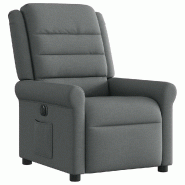 Fauteuil inclinable électrique Gris foncé Tissu Modèle Weloria - 8721102962776