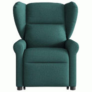 Fauteuil inclinable vert foncé tissu Modèle Corvella - 8721102963629