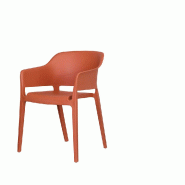 Giethoorn - Chaise empilable en polypropylène terracotta