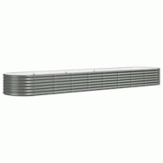 Helloshop26 - Jardinière bac lit surélevé plantes fleurs terrasse jardin de jardin acier enduit de poudre 368 x 80 x 36 cm gris 02_0039640 - 300021 Helloshop26 - Jardinière bac lit surélevé plantes fleurs terrasse jardin de jardin acier enduit de poudre 368 x 80 x 36 cm gris 02_0039640 - 300021