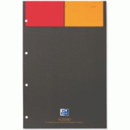 Oxford Lot de 5 Notepad Bloc agrafé A4+ 160p./80 feuilles 80g/m², quadrillé 5x5, perforées 4 trous - 3020120011011