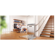 Plateforme monte escalier courbe entièrement automatisée pour les escaliers tournants avec ou sans changement de pente Plateforme monte escalier courbe entièrement automatisée pour les escaliers tournants avec ou sans changement de pente