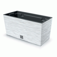 Prosperplast - Jardinière collection FURU, coloris Blanc, 39,5x18,5x19,5 cm, capacité 8 L - blanc plastique ZA5231