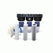 Renouvellement filtres station Trio eau de pluie/puisage - 9 3/4 - 10 pouces - Triple filtration Renouvellement filtres station Trio eau de pluie/puisage - 9 3/4 - 10 pouces - Triple filtration
