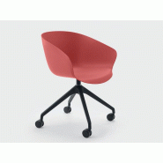 Lot de 2 sièges de réunion sur roulettes design Lot de 2 sièges de réunion sur roulettes design