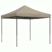 VidaXL Tente de réception pliable escamotable taupe 292x292x315 cm Modèle AbriCraft 281 - marron 4004916