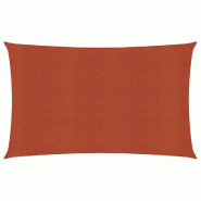 VidaXL Voile d'ombrage 160 g/m² Terre cuite 3x6 m PEHD Modèle Patio Upsilon - rouge 311350