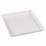 Assiette carrée Quartz bagasse blanche 16x16x1,6cm - par 200