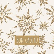 Bon cadeau Flocons or 12x12cm - par 12