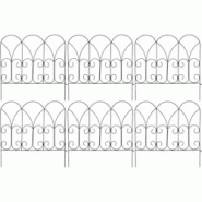 Bordure de jardin métal volutes Lot de 6 Esschert Design - noir 3700866379780