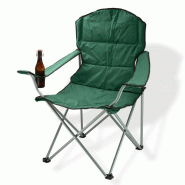 Chaise pliante avec porte-boissons - couleur verte - 3011 Chaise pliante avec porte-boissons - couleur verte - 3011
