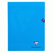 Clairefontaine Lot de 10 Cahier Mimesys 24x32, 48p./24 feuilles 90 g/m² piquées, coloris bleu, Séyès - 3329683233114
