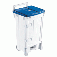 Collecteur à pédale 90L avec porte Gilac - Bleu
