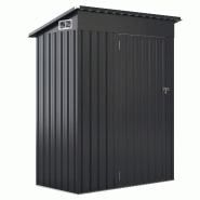 Helloshop26 - Abri de rangement toutes saisons 150 x 90,5 x 185 cm avec ventilation toit en pente style moderne en fer galvanisé 20_0015203 - 3000228